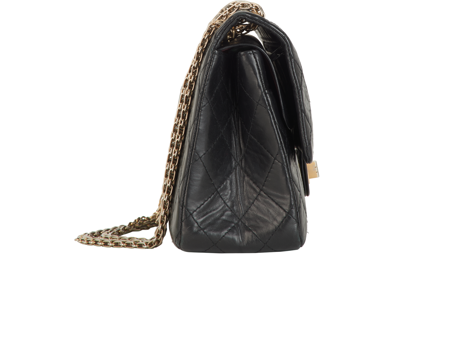 Reissue Classic Flap, &pound;2,950, Handbags, Black, Leather, Side view